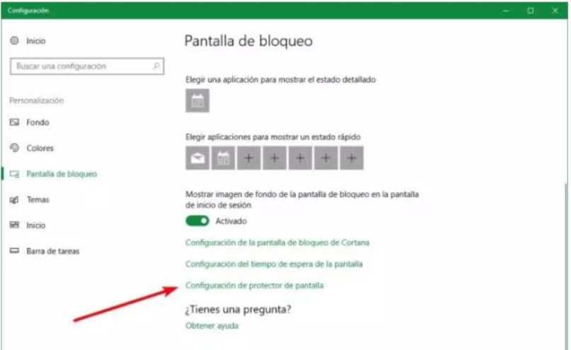 entrar en configuracion de pantalla de bloqueo
