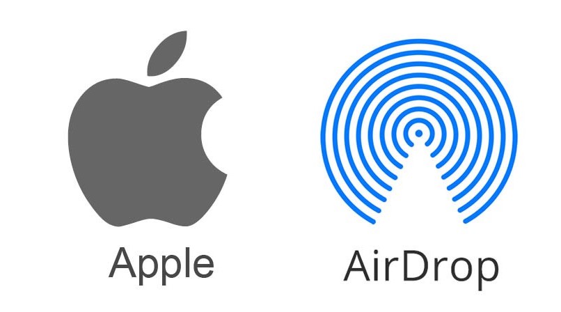 logos de apple y airdrop