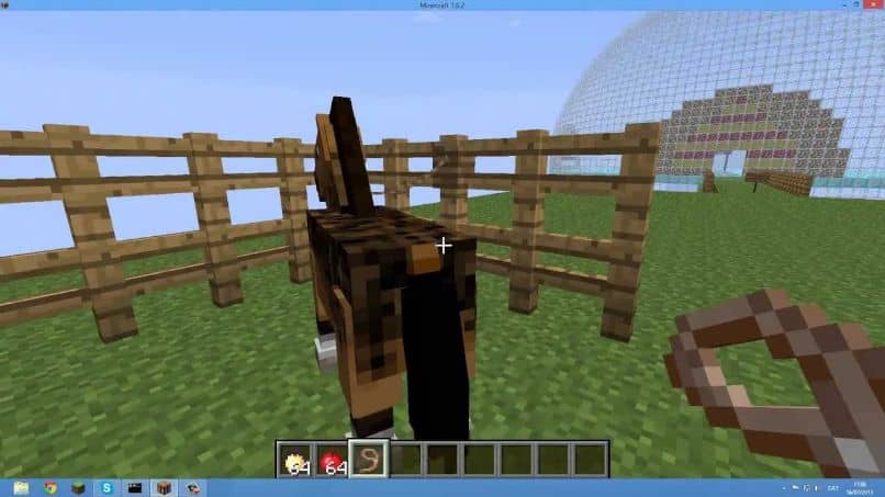 corral caballo minecraft