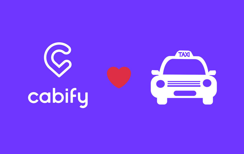 cabify logo con fondo purpura