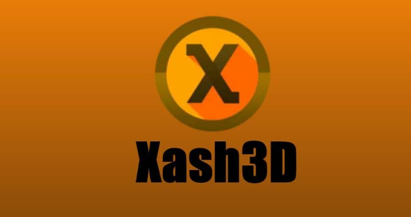 logo de xash3d fondo de color naranja