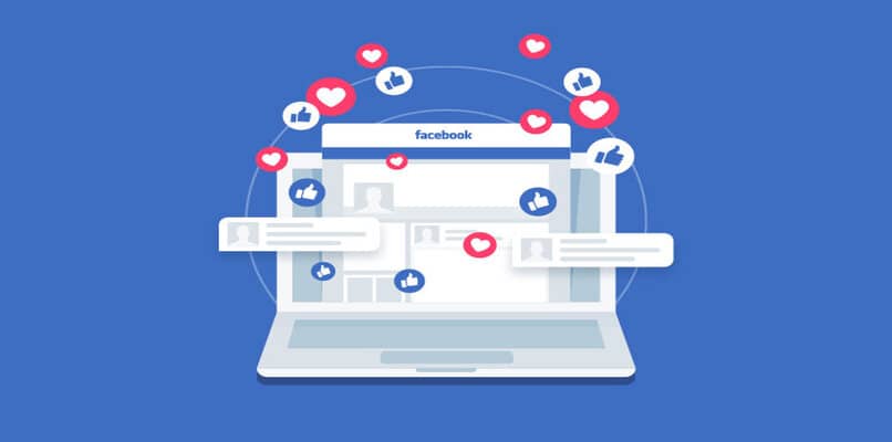 red social facebook en una laptop