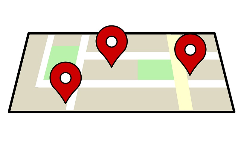 mapa con ubicaciones guardado