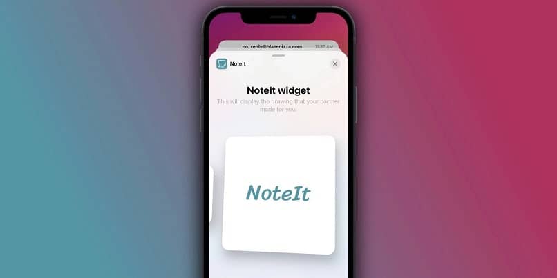 usar app noteit widget para enviar notas