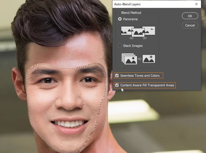 photoshop cambio de rostro edicion
