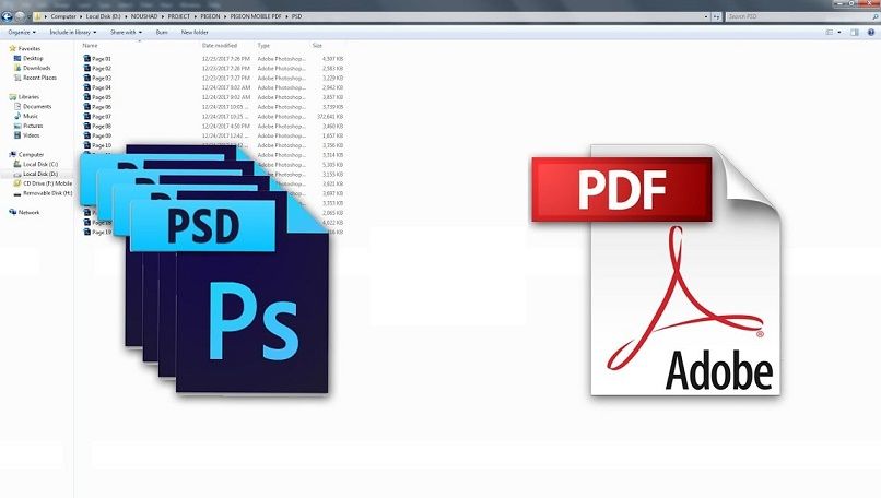 logo de photoshop y pdf