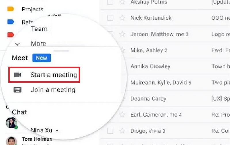 programar reunion gmail