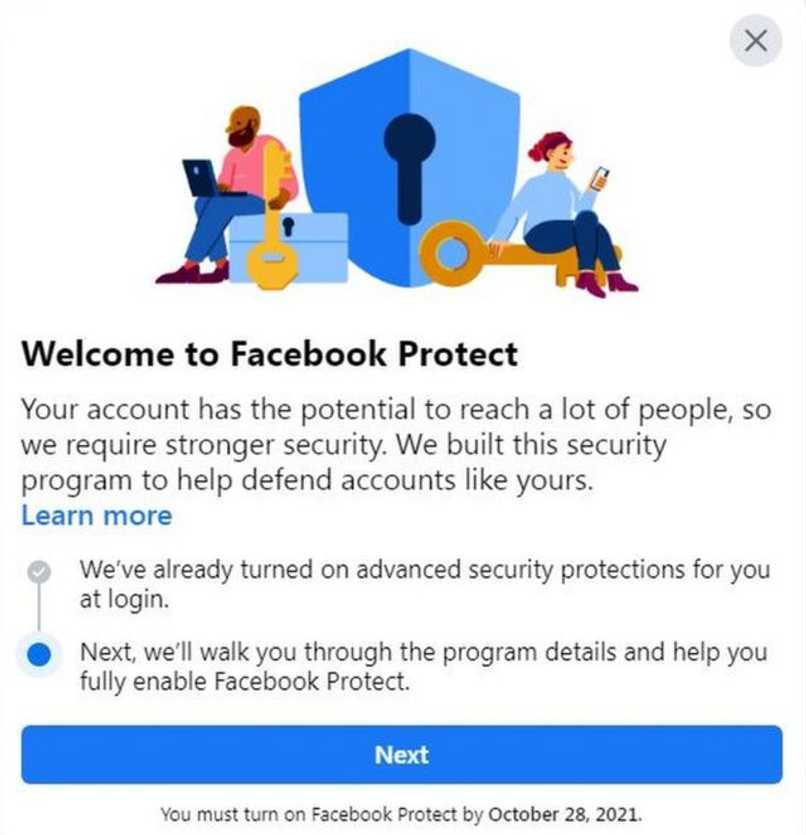 facebook protect informacion